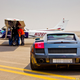 Illustration for article titled Lamborghinis versus planes in the Saudi desert